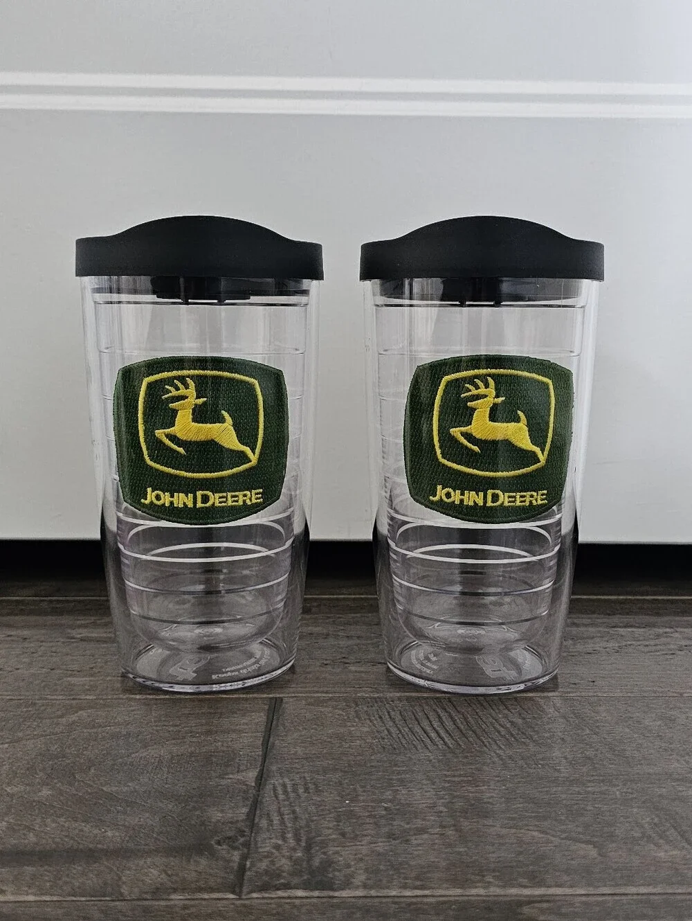 Vintage John Deere Tervis Green & Yellow Tumblers 24 oz - Qty 2